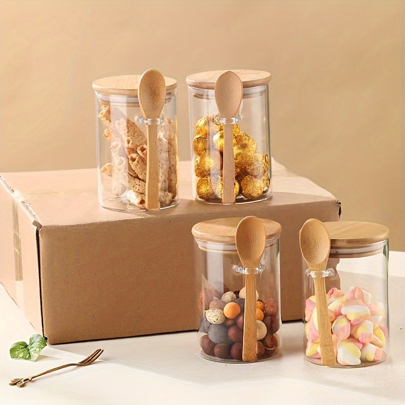 Meal Prep Overnight Oats - 300ml Şeker Kavanozu, Bisküvi Kavanozu, Mühürlü