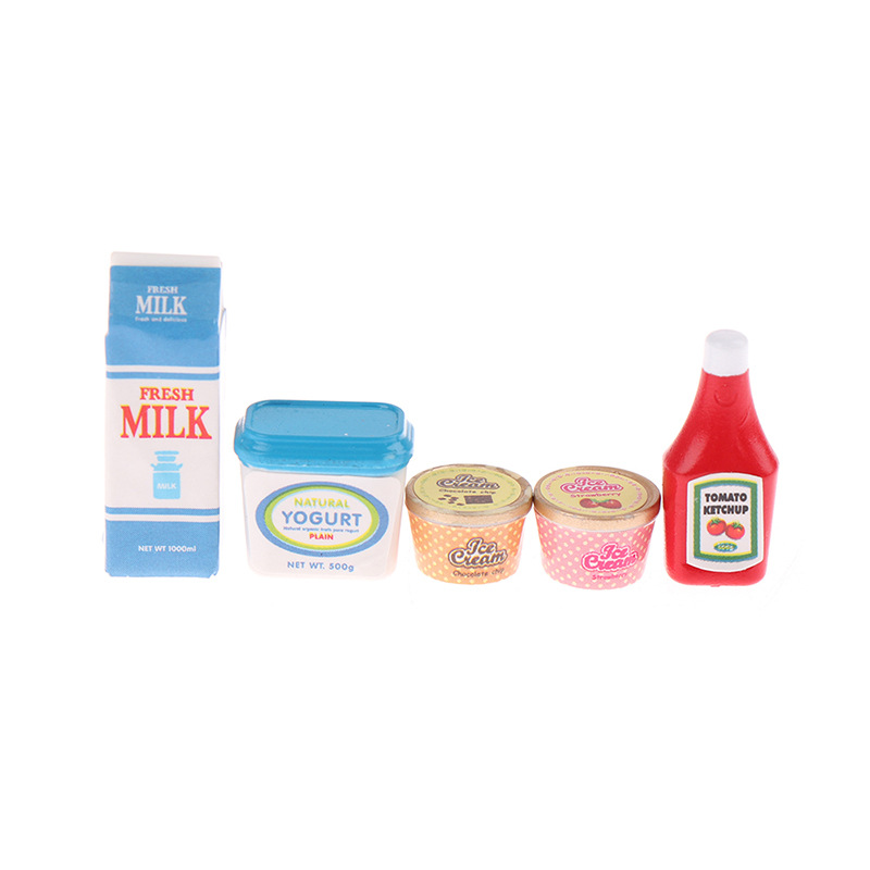 Meal Prep Yogurt - 5 adet/takım 1:12 Dollhouse Aksesuarları Minyatür