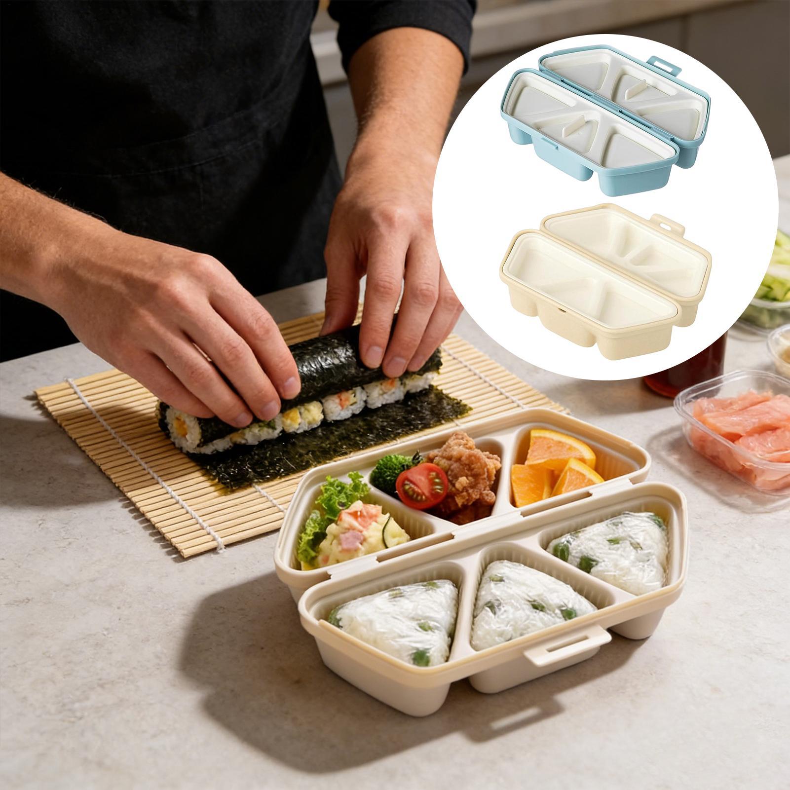 Meal Prep Onigiri - Suşi Kalıbı Yapıcı 6 Bölmeli Üçgen
