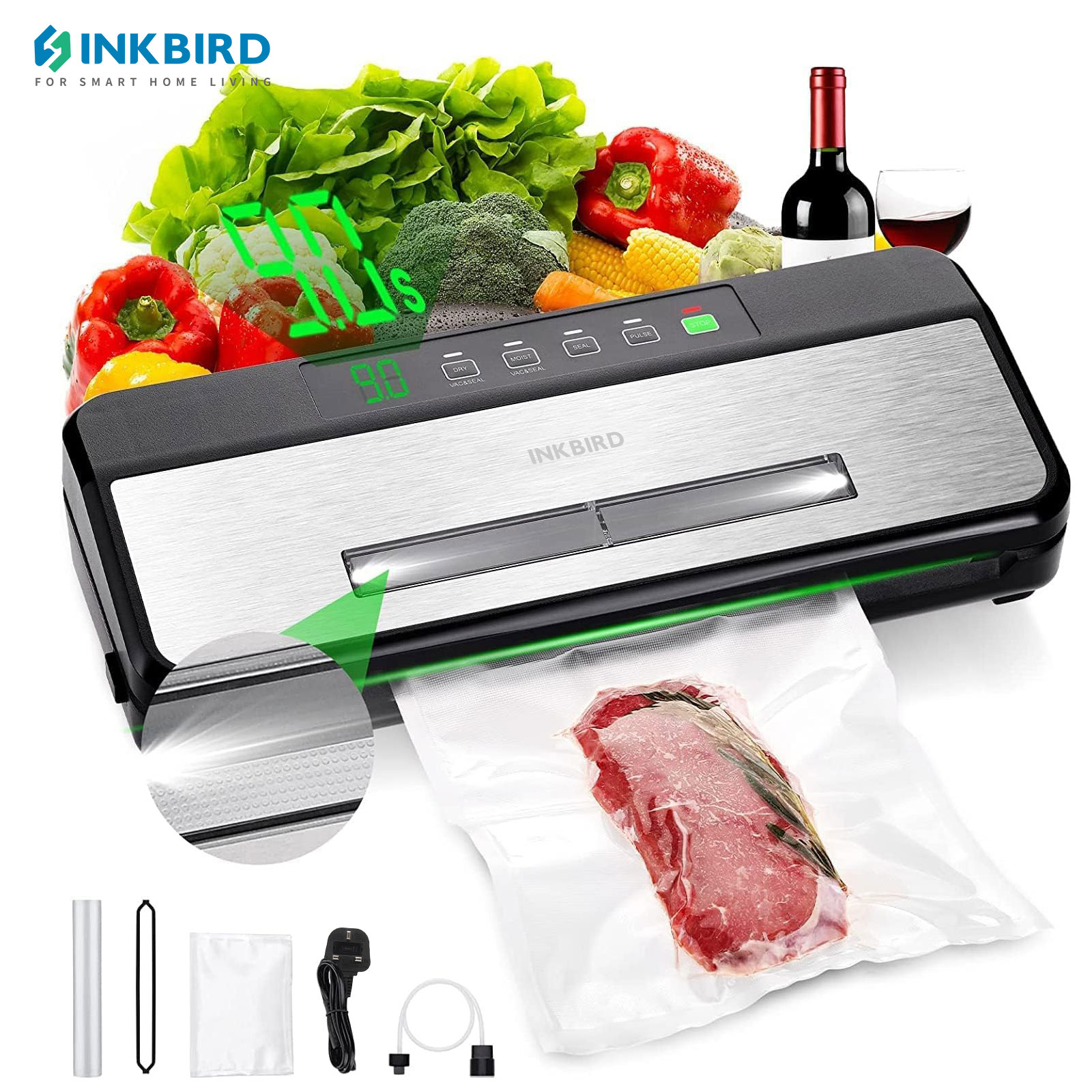 Meal Prep Vacuum Sealer - INKBIRD 3. vakumlama makinesi Başlangıç Kiti