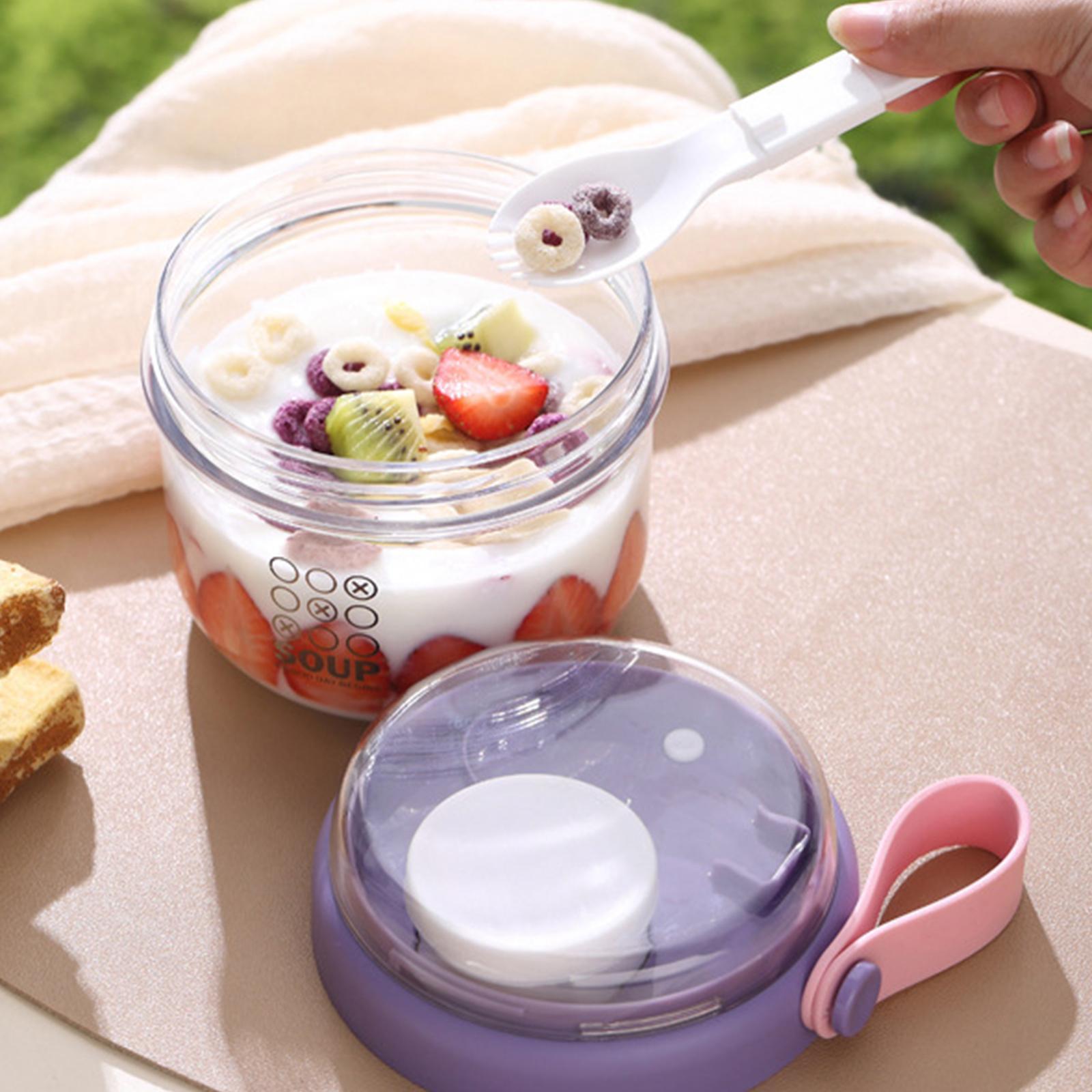 Meal Prep Overnight Oats - Salata Kabı Hava Geçirmez Kapaklı Gecelik