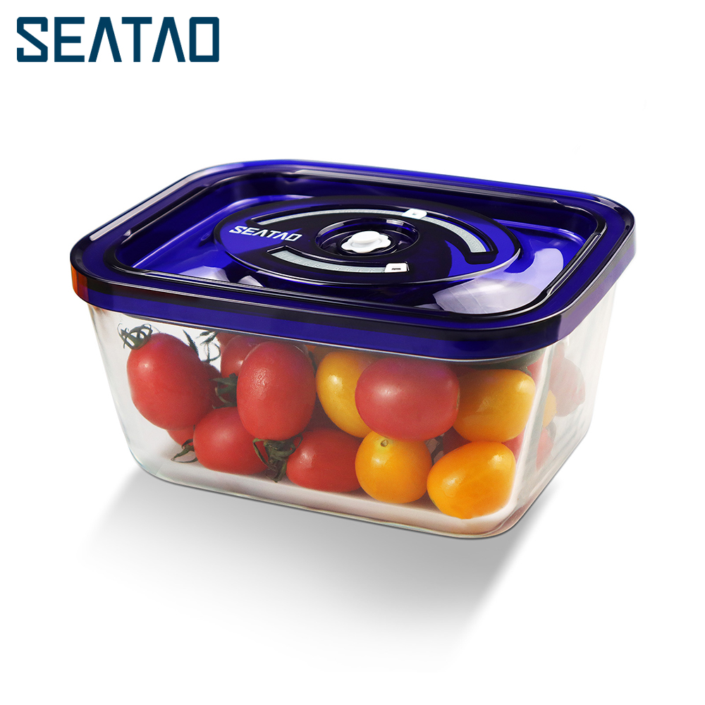 Meal Prep Vacuum Sealer - SEATAO cam gıda saklama kapları, kapaklı