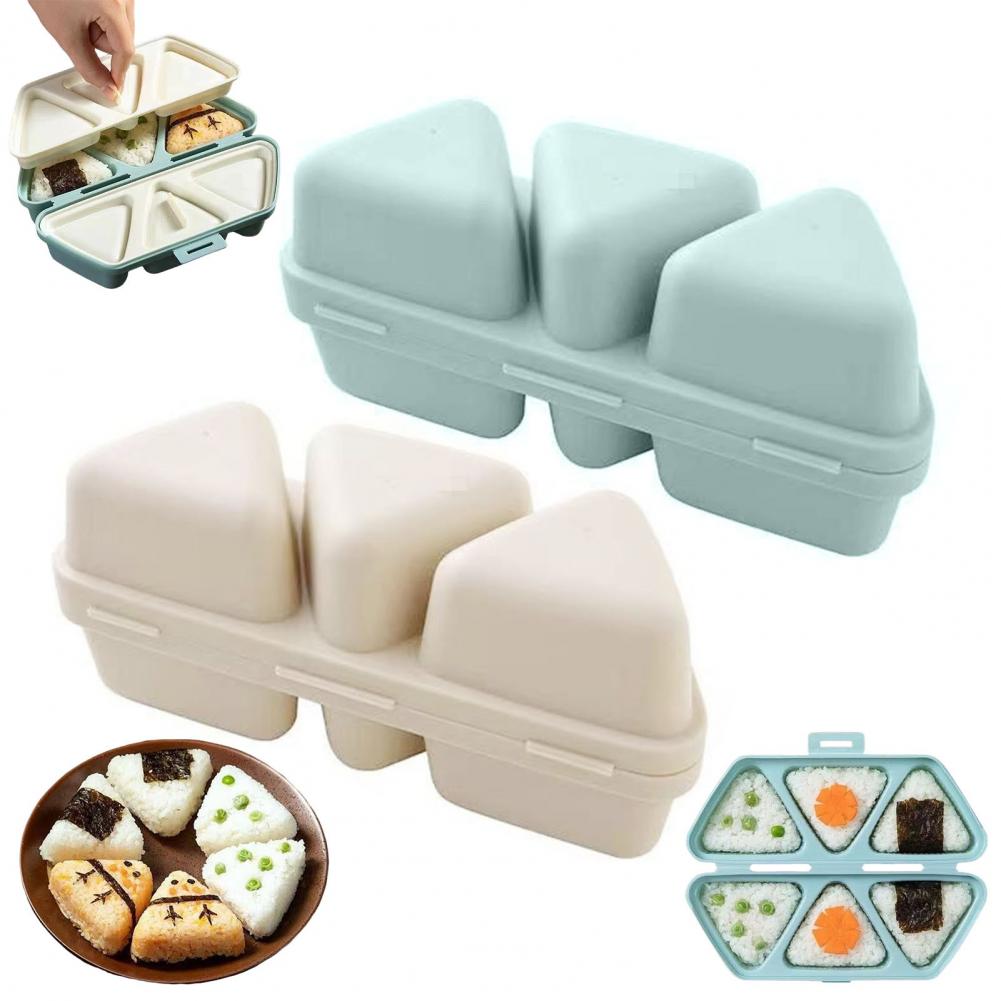 Meal Prep Onigiri - 6 Bölmeli Üçgen Onigiri Kalıbı Bento