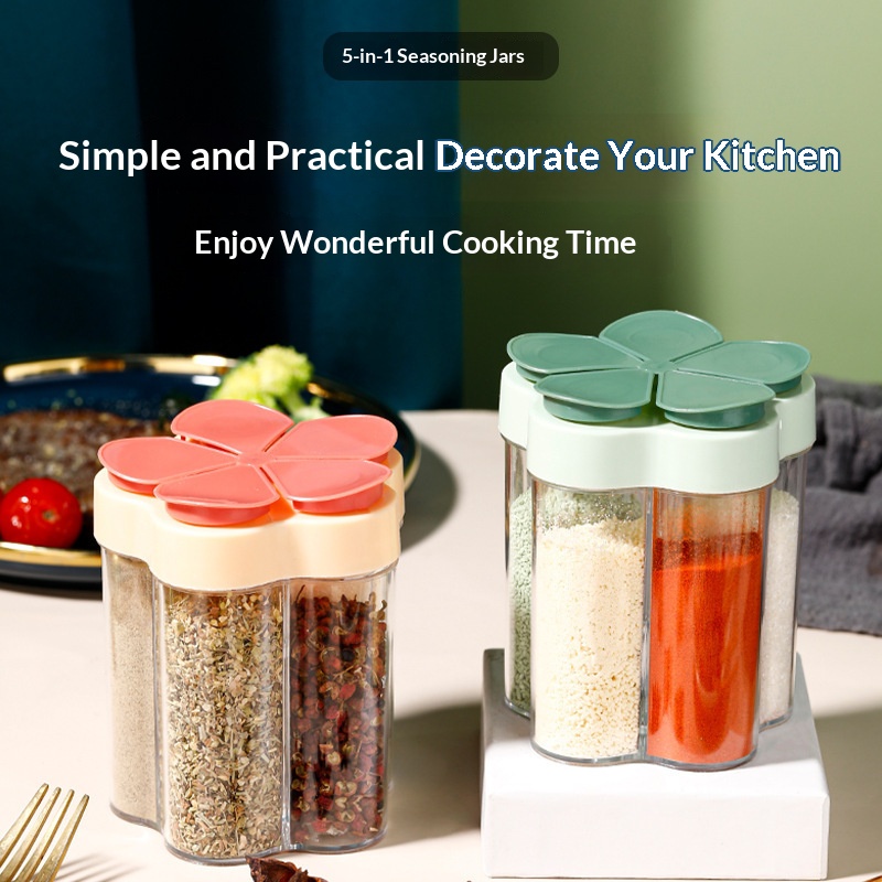 1 adet 5 bölmeli çevirmeli bah - Spice Jar Labels incelemesi ve fiyatı