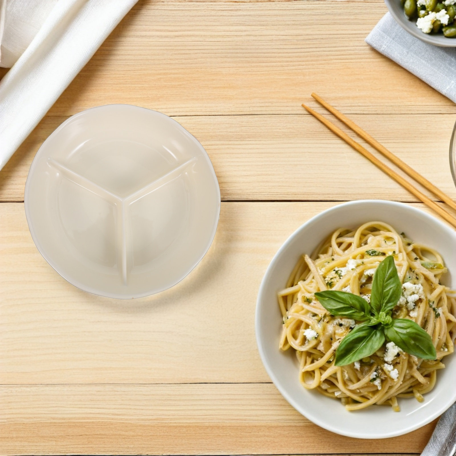 Seramik Bölmeli Yemek Tabağı Y - Meal Prep Healthy incelemesi ve fiyatı