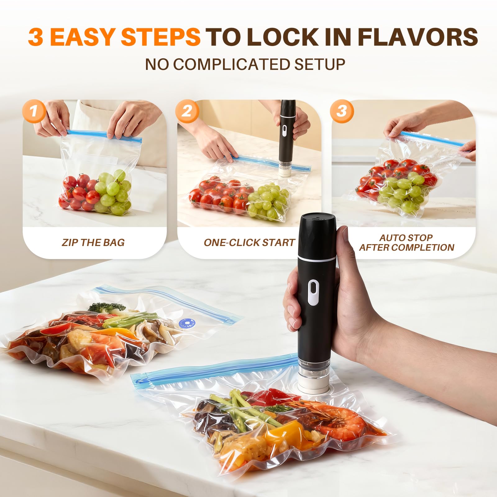 Gıda Vakum Makinesi, 60KPA Güç - Meal Prep Vacuum Sealer incelemesi ve fiyatı