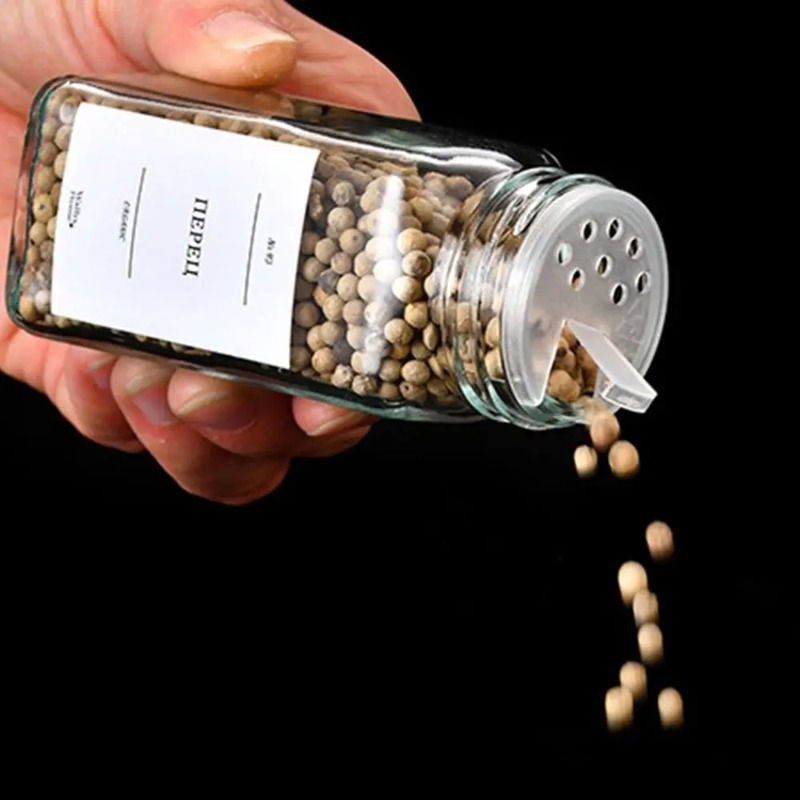 Ahşap Kapaklı Kare Baharat Kav - Spice Jar Labels incelemesi ve fiyatı