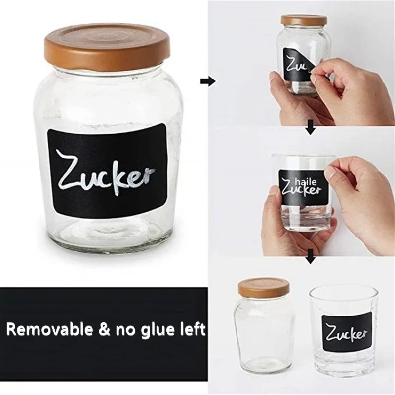 40-120 adet Su Geçirmez Kara T - Spice Jar Labels incelemesi ve fiyatı