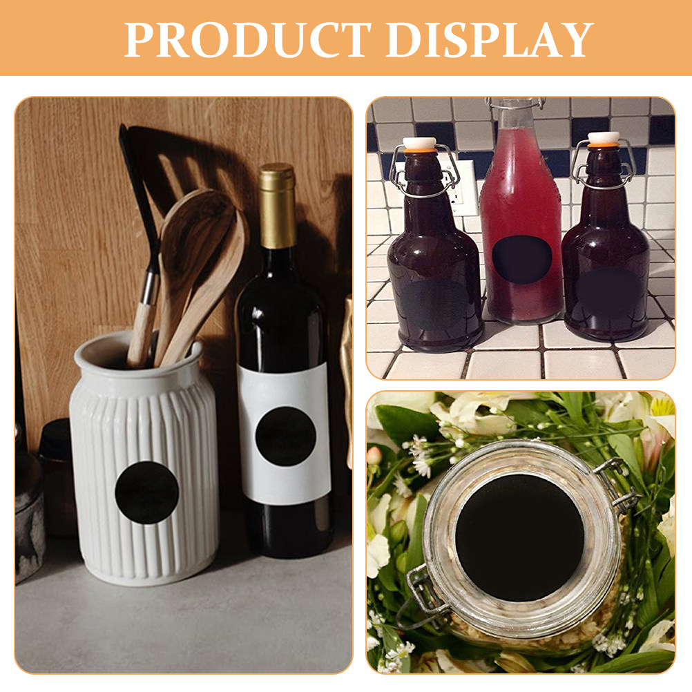 2 Adet Yuvarlak Siyah Daire Et - Spice Jar Labels incelemesi ve fiyatı