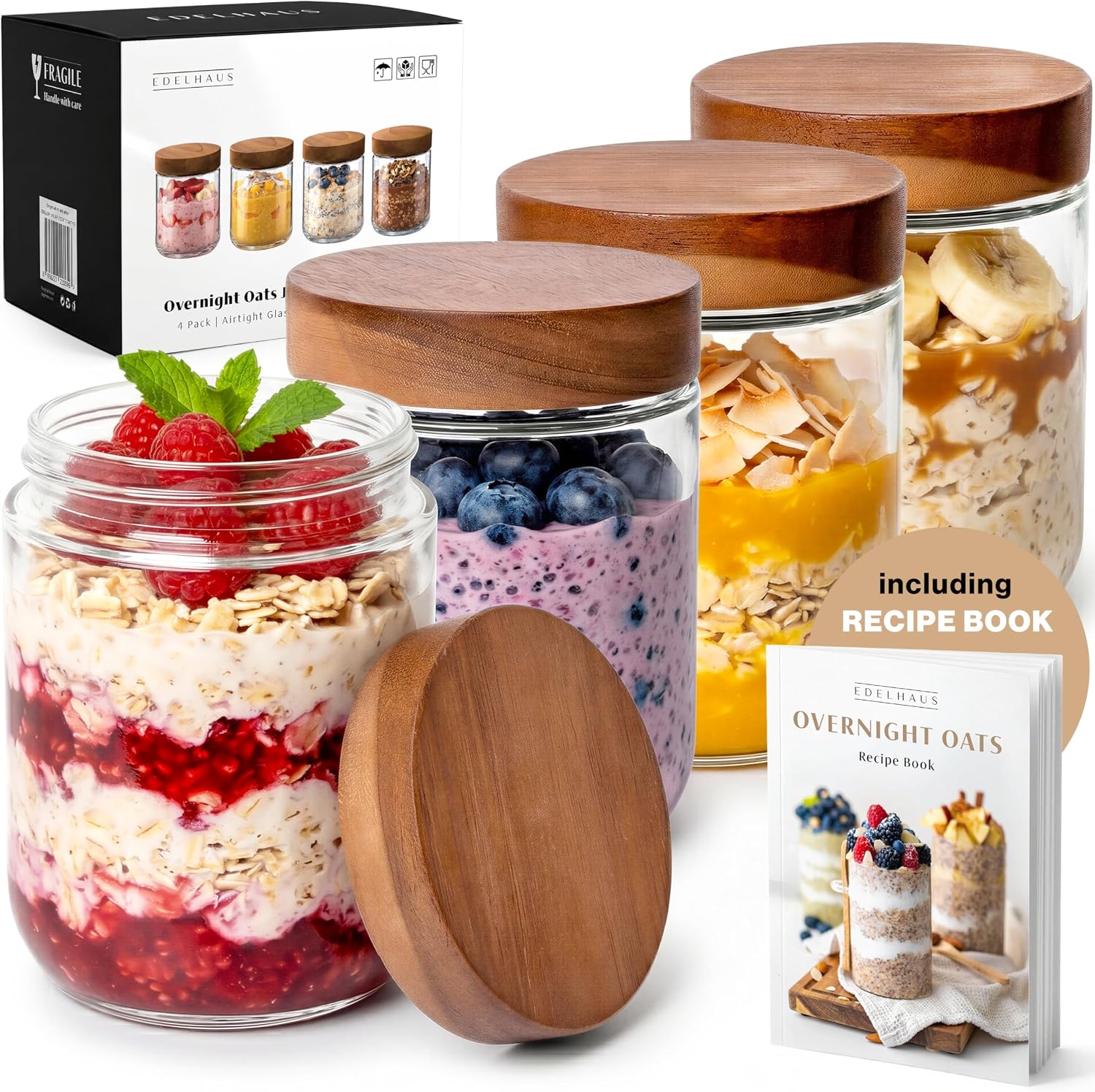 16oz Cam Yemek Hazırlık Kavano - Meal Prep Overnight Oats incelemesi ve fiyatı